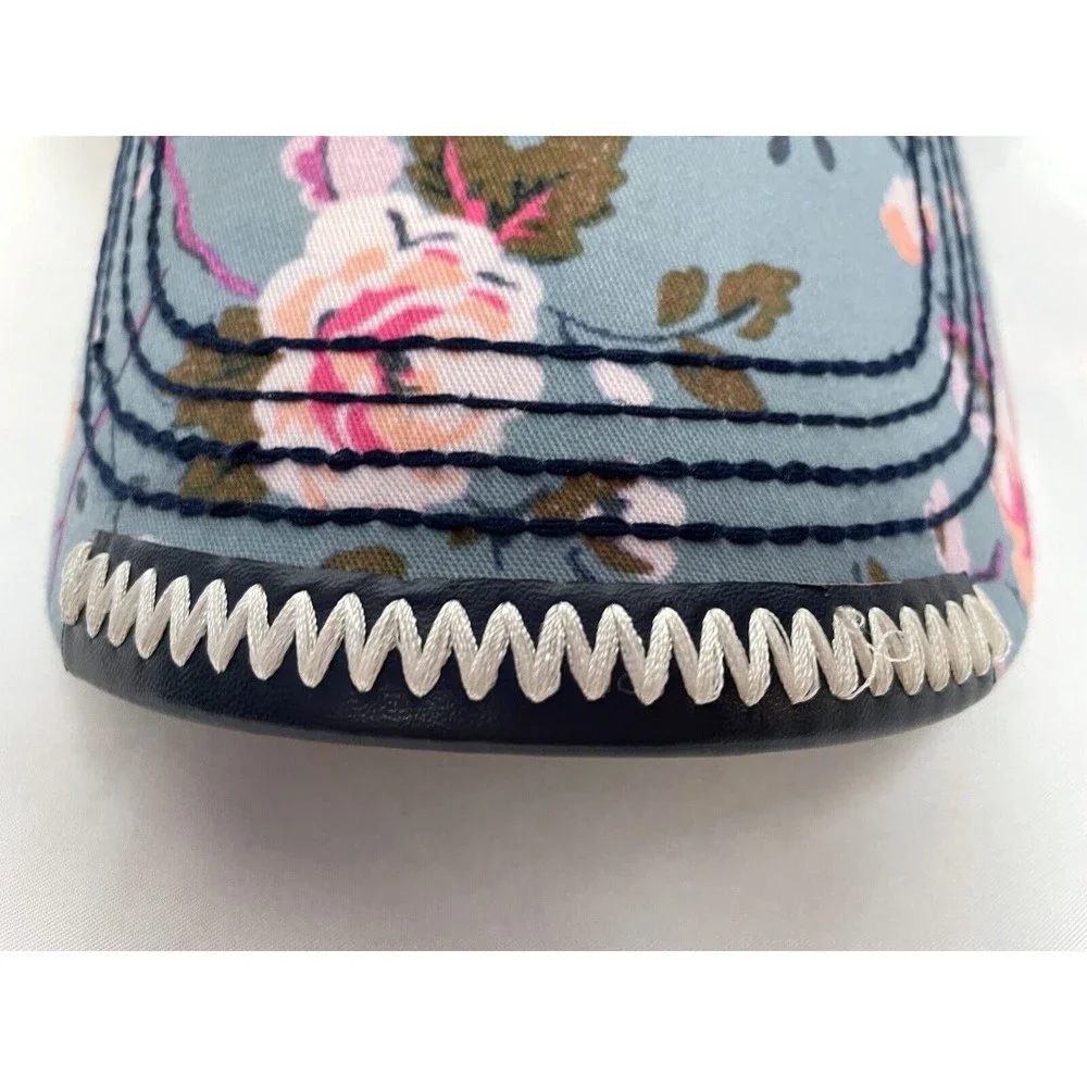 Miami Beach Robin Ruth Blue Floral‎ Hat Embroidery Snapback